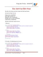Lập trình Android: Đọc Contact pdf