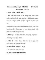 Giáo án sinh học lớp 6 - TIẾT 61: SINH HỌC (TIẾP) pptx