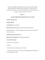 CHƯƠNG TRÌNH KHUNG TRÌNH ĐỘ TRUNG CẤP NGHỀ, CHƯƠNG TRÌNH KHUNG TRÌNH ĐỘ CAO ĐẲNG NGHỀ CHO NGHỀ “CẮT GỌT KIM LOẠI” potx