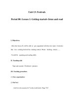 Unit 13: Festivals Period 80: Lesson 1: Getting started+ listen and read ppt