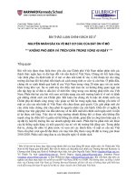 BÀI THẢO LUẬN CHÍNH SÁCH SỐ 31 NGUYÊN NHÂN SÂU XA VÊ MẶT CƠ CÂU CỦA BẤT ỔN VĨ MÔ doc