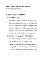 GIÁO TRÌNH ACCESS – CHƯƠNG 8: MODULES _LẬP TRÌNH pps