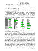 ĐỀ THI TUYỂN SINH ĐẠI HỌC 5 Môn Thi: ANH VĂN – Khối D doc