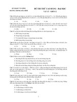 ĐỀ THI THỬ CAO ĐẲNG - ĐẠI HỌC VẬT LÝ - KHỐI 12 ppsx