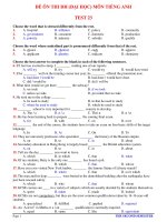 ĐỀ ÔN THI ĐH (ĐẠI HỌC) MÔN TIẾNG ANH TEST 23 docx