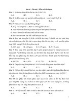 BÀI TẬP TRẮC NGHIỆM HOÁ HỌC doc