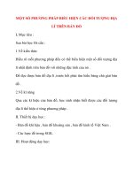 Giáo án Địa Lý lớp 10: MỘT SỐ PHƯƠNG PHÁP BIỂU HIỆN CÁC ĐỐI TƯỢNG ĐỊA LÍ TRÊN BẢN ĐỒ pdf