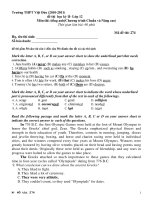 Trường THPT Việt Đức (2010-2011) đề thi học kỳ II- Mã đề thi: 274 ppt