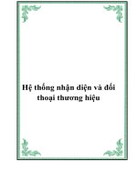 Hệ thống nhận diện và đối thoại thương hiệu docx