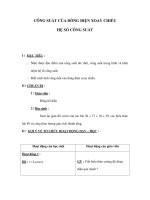 CÔNG SUẤT CỦA DÒNG ĐIỆN XOAY CHIỀU HỆ SỐ CÔNG SUẤT ppsx