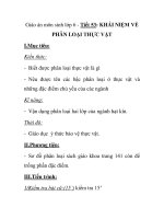 Giáo án môn sinh lớp 6 - Tiết 53: KHÁI NIỆM VỀ PHÂN LOẠI THỰC VẬT pot