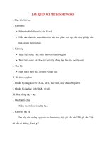 Giáo án Tin Học lớp 10: LÀM QUEN VỚI MICROSOFT WORD pdf