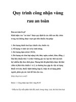 Quy trình công nhận vùng rau an toàn docx