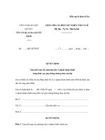 Mẫu QUYẾT ĐỊNH Tạm giữ tang vật, phương tiện vi phạm hành chính trong lĩnh vực giao thông đường thủy nội địa doc