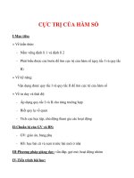 Giáo án Toán 12 ban cơ bản : Tên bài dạy : CỰC TRỊ CỦA HÀM SỐ doc