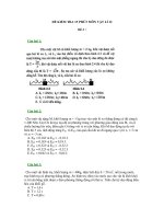 ĐỀ KIỂM TRA 15 PHÚT MÔN VẬT LÍ 12- Đề 3 pptx