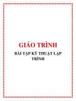 Giáo trình bài tập kĩ thuật lập trình pps