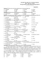 ĐỀ KIỂM TRA HỌC KỲ II NĂM HỌC 2010-2011 Môn : ANH VĂN - Mã đề 789 ppsx