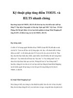 Kỹ thuật giúp tăng điểm TOEFL và IELTS nhanh chóng potx