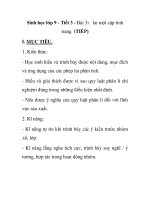 Sinh học lớp 9 - Tiết 3 - Bài 3: lai một cặp tính trạng (TIẾP) pdf