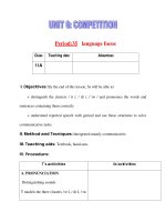 Giáo án Tiếng Anh lớp 11: UNIT 6: COMPETITION-LANGUAGE FOCUS doc