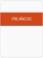 Ngôn ngữ  HTML nâng cao dành cho những người thiết kế Web chuyên nghiệp