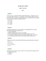 ĐỀ KIÊM TRA 15 PHÚT MÔN : VẬT LÍ 12- Đề 2 pps