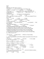 BÀI KIỂM TRA KIẾN THỨC CƠ BẢN 9 pdf