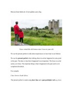 Hiện tại hoàn thành nói về trải nghiệm cuộc sống ppt