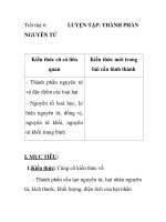 Tiết thứ 6: NGUYÊN TỬ LUYỆN TẬP: THÀNH PHẦN potx