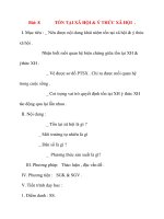 Giáo án Công Dân lớp 10: Bài: 8TỒN TẠI XÃ HỘI & Ý THỨC XÃ HỘI potx