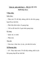 Giáo án môn sinh lớp 6 - Tiết 24: QUANG HỢP(tiếp theo) ppsx
