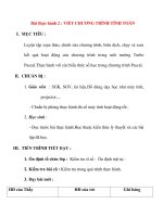 Giáo án Tin Học lớp 8 Ban Tự Nhiên: Bài thực hành 2 : VIẾT CHƯƠNG TRÌNH TÍNH TOÁN pdf