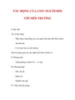 Giáo án Sinh học lớp 9 : Tên bài dạy : TÁC ĐỘNG CỦA CON NGƯỜI ĐỐI VỚI MÔI TRƯỜNG pps