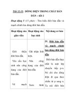 Tiết 32-33. DÒNG ĐIỆN TRONG CHẤT BÁN DẪN – tiết 2 potx