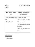Tiết 50: (tiết 2) Bài 29: OXI – OZON pps