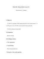 Period 104: Ôn tập và kiểm tra học kỳ II ppsx