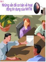 Bài 3: Những vấn đề cơ bản về hoạt động tín dụng của ngân hàng thương mại pdf