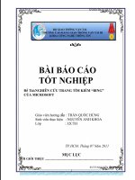 BÀI BÁO CÁO: Đề Tài:NGHIÊN CỨU TRANG TÌM KIẾM “BING” CỦA MICROSOFT pps