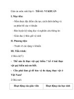 Giáo án môn sinh lớp 6 - Tiết 61: VI KHUẨN ppt