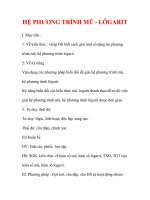 Giáo án Giải tích 12 ban tự nhiên : Tên bài dạy : HỆ PHƯƠNG TRÌNH MŨ - LÔGARIT ppt
