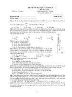 ĐÊ THI THỬ ĐẠI HỌC NĂM 2011 LẦN I Môn thi : Vật lý - Mã đề thi 117 doc