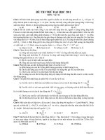 ĐỀ THI THỬ ĐẠI HỌC 2011 MÔN : VẬT LÍ pdf