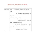 Giáo án Hóa Học lớp 10: ĐỊNH LUẬT TUẦN HOÀN CÁC NGUYÊN TỐ pot