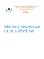 Hoạt động của ngân hàng HSBC ở thị trường Mỹ và Việt Nam docx