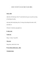 BẢNG “TẦN SỐ” CÁC GIÁ TRỊ CỦA DẤU HIỆU pdf