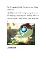 Top 10 ứng dụng Google Chrome mà bạn không nên bỏ qua pptx