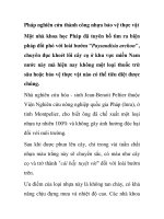 Pháp nghiên cứu thành công nhựa bảo vệ thực vật pot