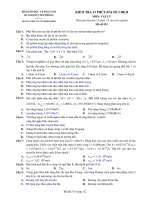 KIỂM TRA 15 PHÚT BÀI SỐ 2 HKII MÔN: VẬT LÝ - Mã đề 515 ppt