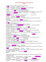 ĐỀ ÔN THI ĐH (ĐẠI HỌC) MÔN TIẾNG ANH TEST 4 pptx